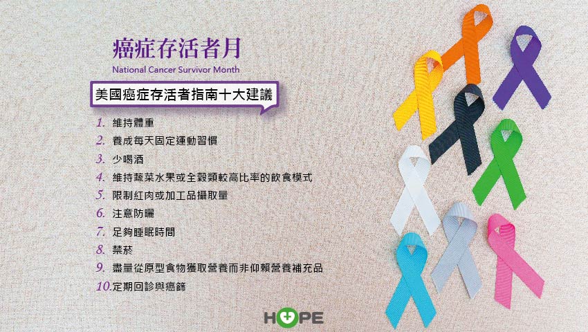 6月是癌症存活者月